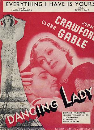 Dancing Lady Clark Gable Joan Crawford Three Stooges 1933 - Click Image to Close
