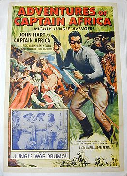 Adventures of Captain Africa 1955 ORIGINAL POSTER LINEN BACKED 1SH - Click Image to Close
