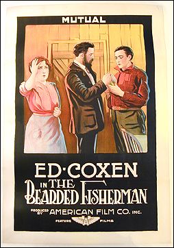 Bearded Fisherman 1920's Ed Coxen Original poster Linen backed 1SH - Click Image to Close
