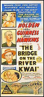 Bridge on the River Kwai William Holden Alex Guinness stone litho 1972R