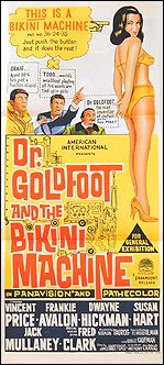 Dr. Goldfoot and the Bikini Machine Vincent Price Frankie Avalon 1966 Australian