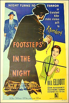 Footsteps in the Night 1957 ORIGINAL LINEN BACKED 1SH