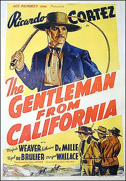 Gentleman from California 1930's ORIGINAL LINEN BACKED 1SH