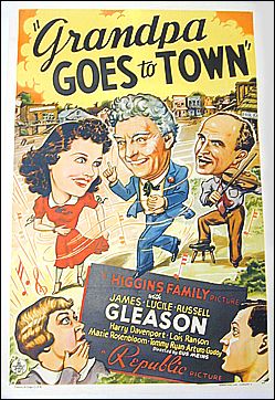 Grandpa Goes to Town 1949 ORIGINAL LINEN BACKED 1SH