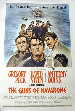 Guns Of Navarone 1961 Gregory Peck ORIGINAL LINEN BACKED 1SH
