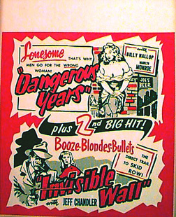 DANGEROUS YEARS / INVISIBLE WALL Marilyn Monroe First Picture - Click Image to Close
