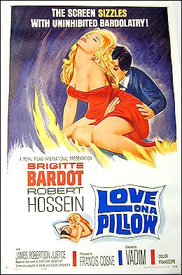 Love On A Pillow Brigette Bardot 1964 ORIGINAL LINEN BACKED 1SH