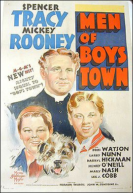 Men of Boys Town Spencer tracy Mickey Rooney 1941 ORIGINAL LINEN BACKED 1SH