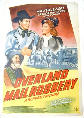 Overland Mail Robbery 1943 ORIGINAL LINEN BACKED 1SH