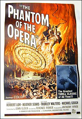 Phantom of the Opera 1962 ORIGINAL LINEN BACKED 1SH