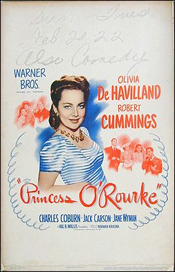 Princess O'Rourke Olivia De Havilliand Robert Commings