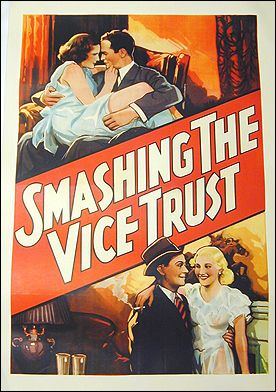 Smashing the Vice Trust 1937 ORIGINAL LINEN BACKED 1SH