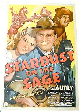 Stardust on the Sage Gene Autry 1942 ORIGINAL LINEN BACKED 1SH