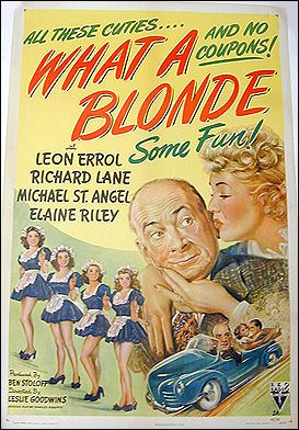 What a Blonde 1945 ORIGINAL LINEN BACKED 1SH