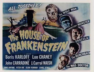 House of Frankenstein Boris Karloff Lon Chaney Horror
