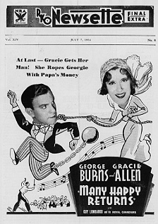 Many Happy Returns George Burns Gracie Allen