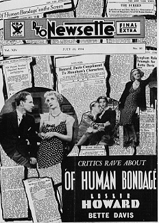 Of Human Bondage Leslie Howard Bette Davis 1934