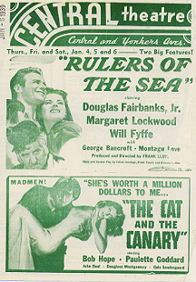 Rulers of the Sea Douglas Fairbanks Jr. Cat and the Canary Bob Hope Paulette Goddard - Click Image to Close