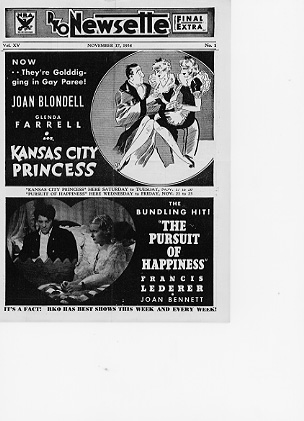Kansas City Princess Joan Blondell Pursuit of Happiness Francis Ledeher - Click Image to Close
