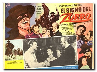 Sign of Zorro Guy Williams Disney Studios multi images reflect different conditions