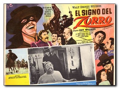 Sign of Zorro Guy Williams Disney Studios multi images reflect different conditions