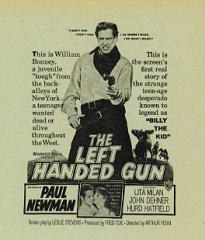 LEFT HANDED GUN Paul Newman