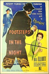 Footsteps in the Night 1957 ORIGINAL LINEN BACKED 1SH
