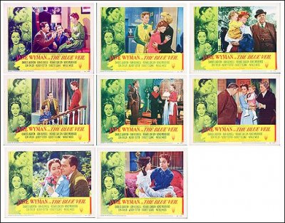 Blue Vail 8 card set Jane Wyman 1952