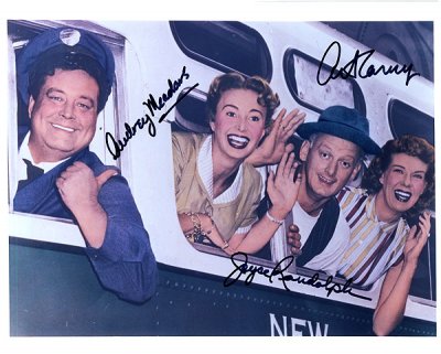 Honey Mooners Cast signed three Meadows Randolph Carney