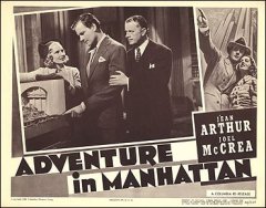 Adventure in Manhattan Jean Arthur Joel McCrea