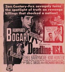 DEADLINE USA Hummphry Bogart, Ethel Barrymore