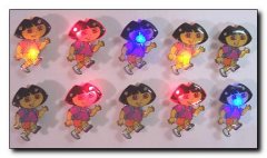 Dora the Explorer Flashing LED lapel pins multi-lighted one color