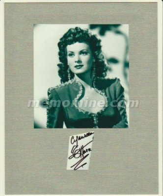 O'Hara Maureen Original Hand Signed 8x10 Display