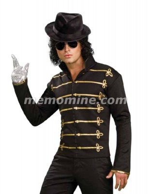 Michael Jackson BLACK MILITARY JACKET Adult Costume *IN STOCK*