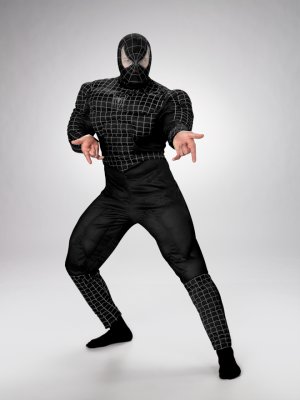 Teen Deluxe Black Muscle Spider-Man
