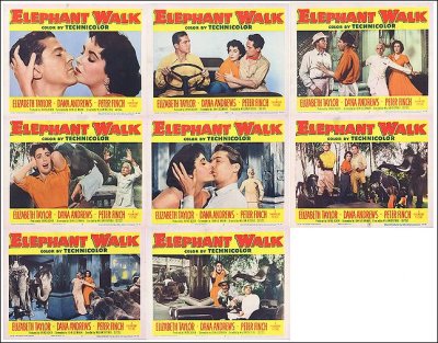 Elephant Walk Elizabeth Taylor Dana Andrews 1954 8 card set