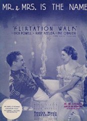 Fliteration Walk Dick Powell Ruby Keeler 1934