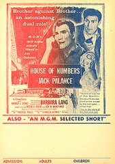 HOUSE OF NUMBERS Jack Palance Barbara Lang