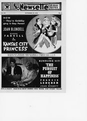 Kansas City Princess Joan Blondell Pursuit of Happiness Francis Ledeher