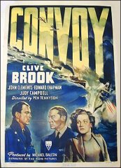 Convoy C RKO Morgan Litho Clive Brook 1940 ORIGINAL LINEN BACKED 1SH