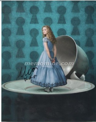 ALICE IN WONDERLAND MIA WASIKOWSKA Original Autograph w/ COA