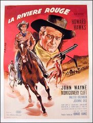 Red River French La River Rouge John Wayne 1952 Linen backed