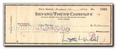 Winchell Walter signed check