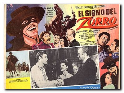 Sign of Zorro Guy Williams Disney Studios multi images reflect different conditions