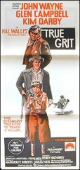 True Grit John Wayne Australian stone litho aprox 13 x 30 vf sold for 71 1969