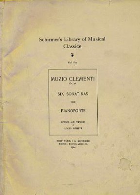 Muzio Clement six sonatinas early 1900's