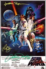 Star Wars Cast signed by Eleven rare