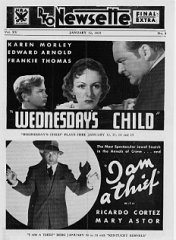 Wednesdays Child Karen Morley I Am A Thief Ricardo Cortez Mary Astor