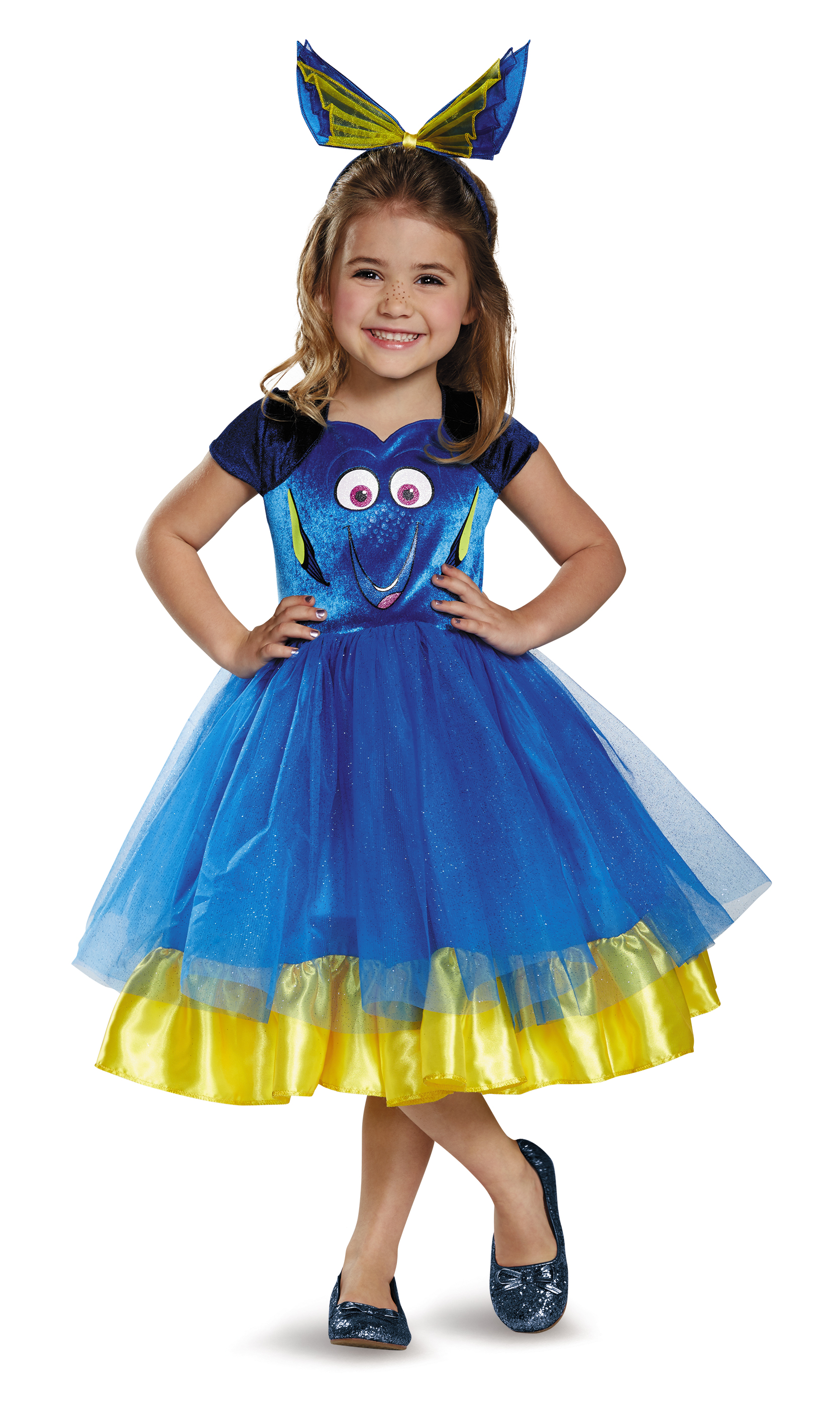 Dory Toddler Tutu Deluxe Costume Size 2T, 3T-4T, 4-6X - Click Image to Close