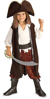 Pirate of Caribbean Child Costume Sizes TODD, S - Click Image to Close